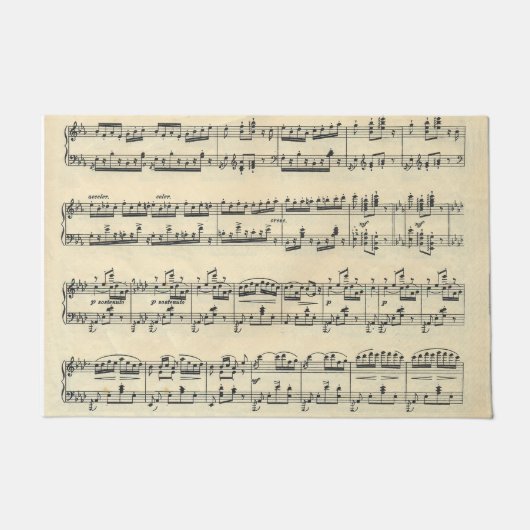 Blad muziekontwerp deurmat (Voorkant)