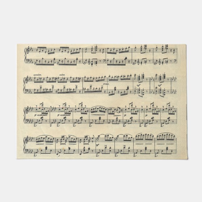 Blad muziekontwerp deurmat (Voorkant)