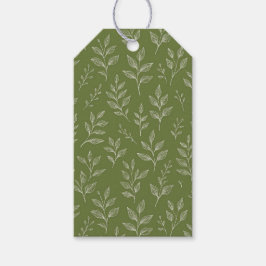 Blad natuur van planten cadeaulabel