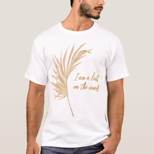 blad op de wind t-shirt (Voorkant)