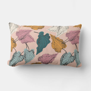 Blad-skelet naadloos patroon, achtergrond met bel kussen