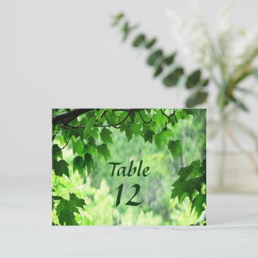 Blad Trouwtafel nummer Briefkaart (Staand voorkant)