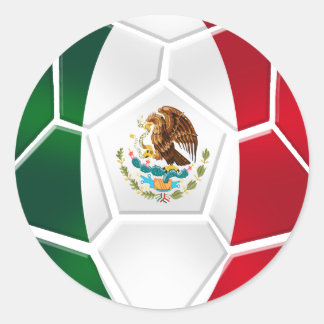 Blad van 20 Mexicaanse moderne voetballen stickers