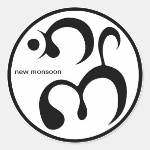 Blad van 20 ronde 1,5-inch stickers Nieuwe moesson