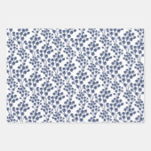 Blad van 3 vellen van blauw, marinesulppapier (Voorkant 3)