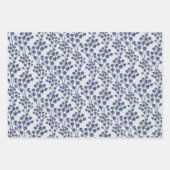 Blad van 3 vellen van blauw, marinesulppapier (Voorkant)