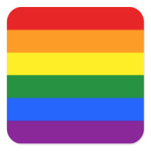 Blad van 6 grote #rainbow stickers