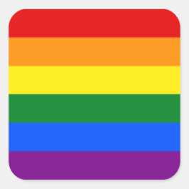 Blad van 6 grote #rainbow stickers