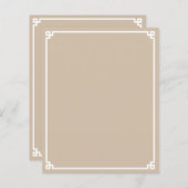 Blad van bijige en witte papieren randapparaten (Voorkant / Achterkant)
