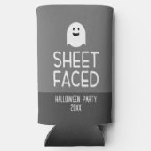 Blad van Funny Halloween Party met Cute Ghost (Achterkant)