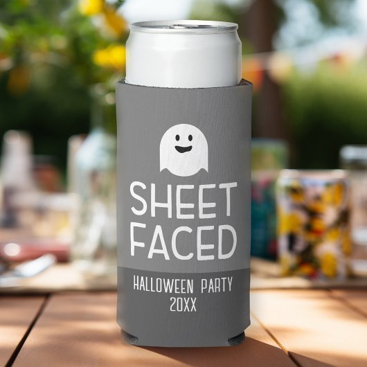 Blad van Funny Halloween Party met Cute Ghost