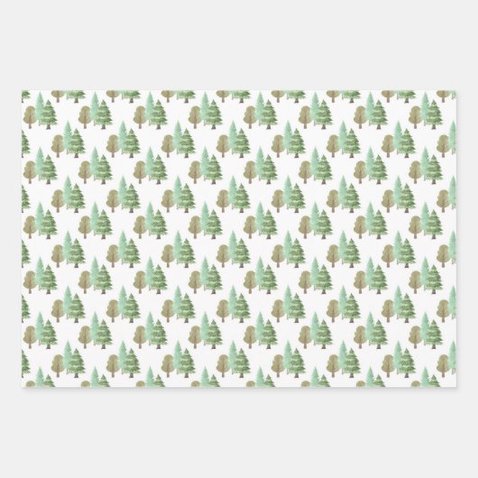 Blad van groenbossen met paddenstoelen met onmidde inpakpapier vel (Voorkant)