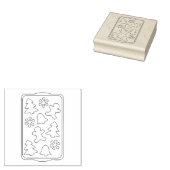 Blad van Kerstkoekjes Rubber Art Stamp Rubberstempel (Gestempeld)