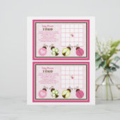  blad van Ladybugs "Baby shower Bingo" (Staand voorkant)