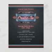 Blad van Neon Cruise-in-Invitation Flyer (Voorkant)