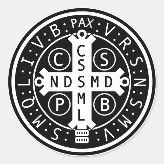 Blad van St. Benedictus Medaille Stickers (Voorkant)