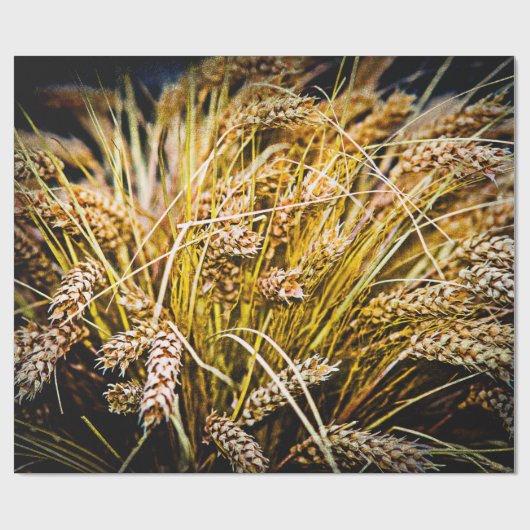 Blad van tarwe - Hartelijk dank Cadeaupapier (Vlak)