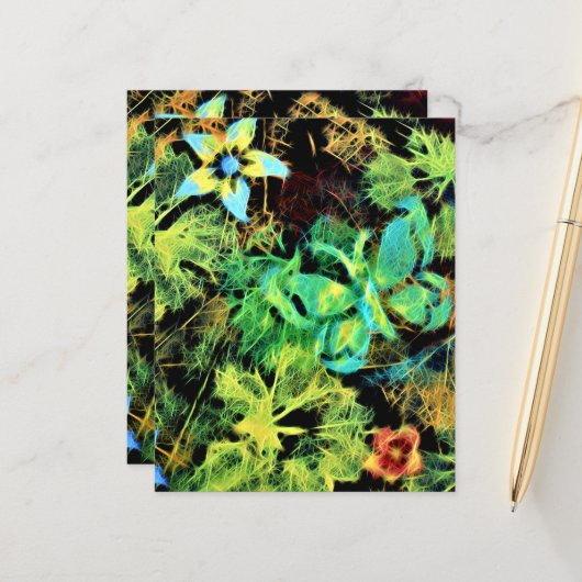 Blad van vlinder en bloemkool van rodiliuspapier (Voorkant / Achterkant in situ)