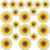 Blad van Zonnebloem Stickers (Voorkant)