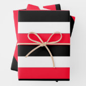 Blad van zwart, wit en rood strookpapier inpakpapier vel (In situ)