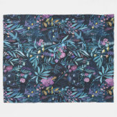 Blad van zwarte panter fleece deken (Voorkant (Horizontaal))