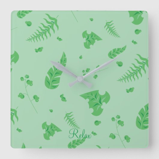 Blad Vierkante Klok (Voorkant)