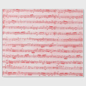 blad voor rode muziek cadeaupapier (Vlak)