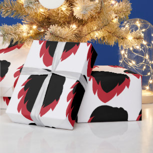 Blad Zwart Rood Blad Cadeaupapier