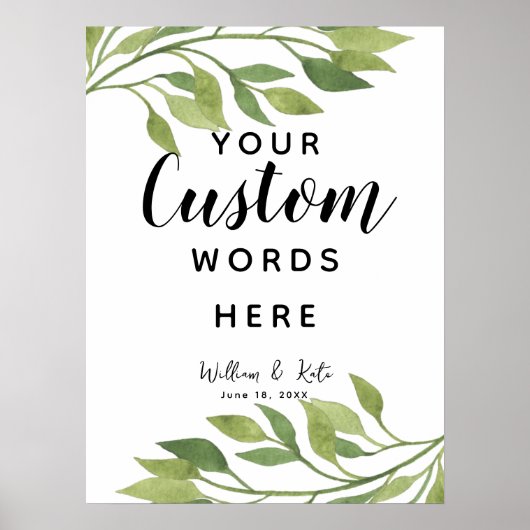 bladbladergroen creëer je eigen gebruik poster (Voorkant)