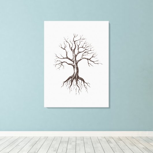 Bladboom Canvas Afdruk (Insitu (Houten vloer))