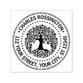 Bladboom met Wortels Naam Retouradres NT Frm Zelfinktende Stempel (Design)