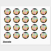 Bladclusters Ronde Sticker (Vel)