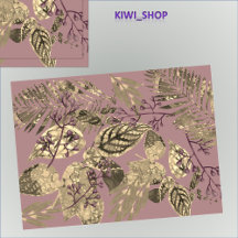 Bladcollage met bessen Dusky Pink