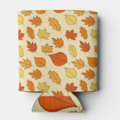 Bladconcept: Herfst Symbool Patroon Blikjeskoeler (Achterkant)