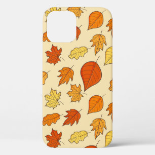 Bladconcept: Herfst Symbool Patroon iPhone 12 Hoesje