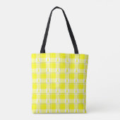 Bladder Cancer Awareness Plaid Tote Bag, Yellow Draagtas (Achterkant)