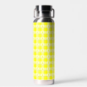 Bladder Cancer Awareness Plaid Water Bottle Waterfles (Achterkant)
