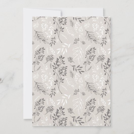 Bladderige Lijst bruiloft Kaart (Achterkant)