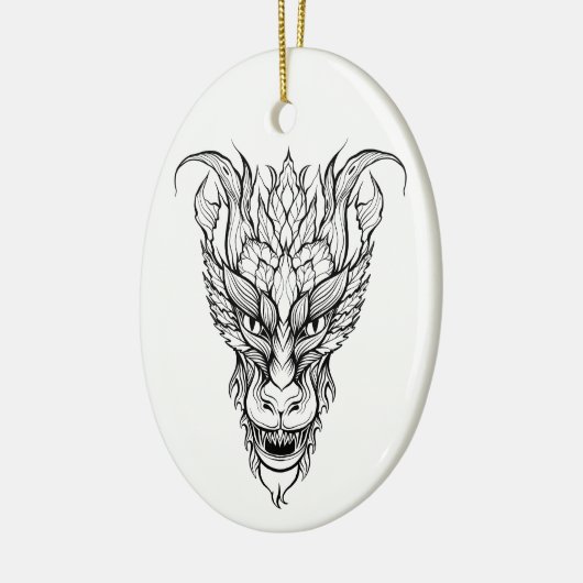 bladdraak keramisch ornament (Links)