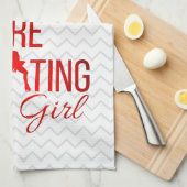 Blade Towel Figuur roodrood meisje Theedoek (Quarter Fold)