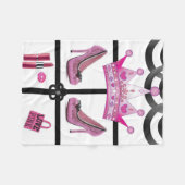 Blade van de koningin van de witte vlooien fleece deken (Voorkant (Horizontaal))