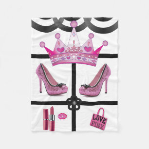 Blade van de koningin van de witte vlooien fleece deken