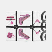 Blade van de koningin van de witte vlooien fleece deken (Voorkant (Horizontaal))