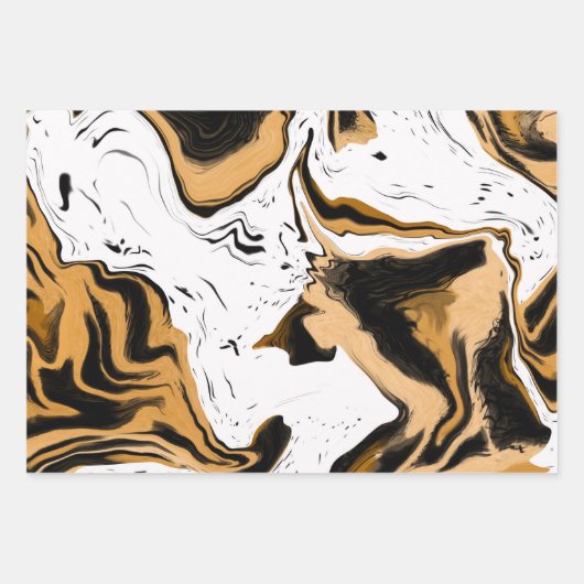 Blade, witte en zwarte strepen en pooldots inpakpapier vel (Voorkant)