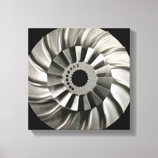 Bladed Impeller Disc van het element Titanium Canvas Afdruk (Voorkant)