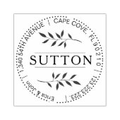 BLADELEMENT Rond retouradres Rubberstempel (Afrduk)