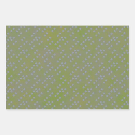 Bladen van groenpapier en grijze geometrische omhu inpakpapier vel (Voorkant 2)