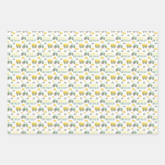 Bladen van groensporen met verlooppapier inpakpapier vel (Voorkant 3)