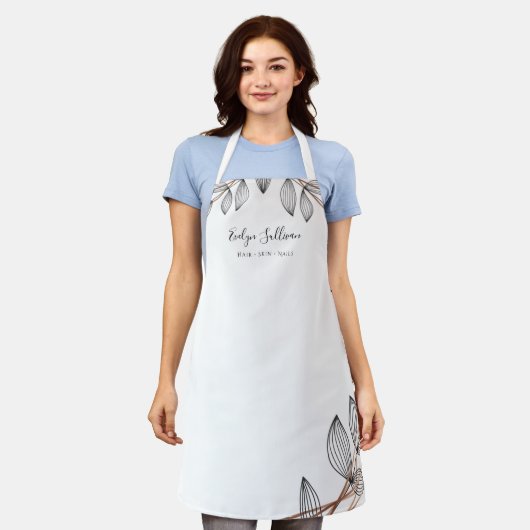 bladerblad lijst schort (Gedragen)