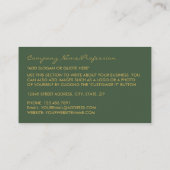 bladereffect van groene en goudolie visitekaartje (Achterkant)